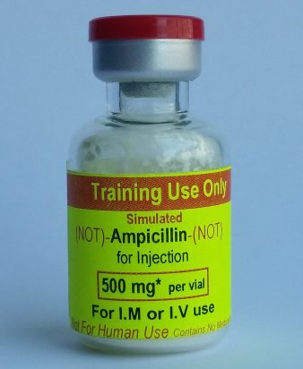 Simulated Ampicillin, 500 mg/5 mL (10 vials/unit)