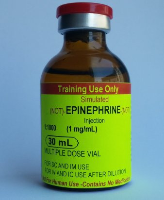 Simulated Epinephrine 1:1000 Multidose Vial (5 vials/unit) - Click Image to Close