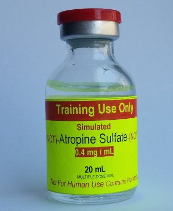 Simulated Atropine Sulfate 20 mL (5 vials/unit) - Click Image to Close