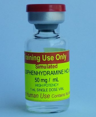 Simulated Diphenhydramine (10 vials/unit) - Click Image to Close