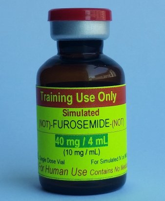 Simulated Furosemide 10 mg/mL, 4 mL (40 mg) (10 vials/unit) - Click Image to Close