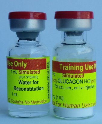 Simulated Glucagon HCl and Water (10 sets of vials/unit)
