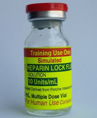 Simulated Heparin Lock Flush -10 U/mL (10 vials/unit)