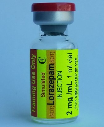 Simulated Lorazepam, 2 mg/ mL (10 vials/unit) - Click Image to Close